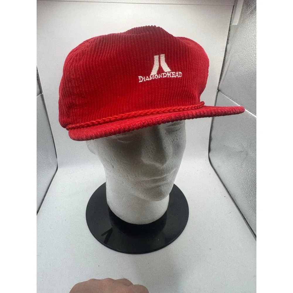Vintage Diamond Head Volcano Red Cuordory Hat Baseball Strap Cap